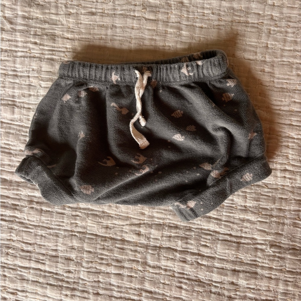 Rylee + Cru Gray Blue Baby Sea Print Shorts